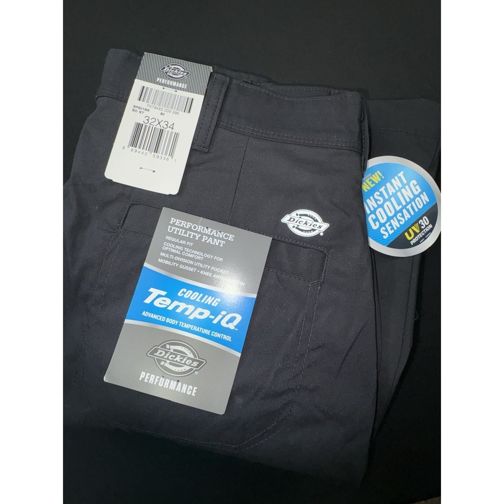 NWT Dickies Cooling Temp-IQ Utility Pants‎ Men's Size 32x34 Black Regular Fit